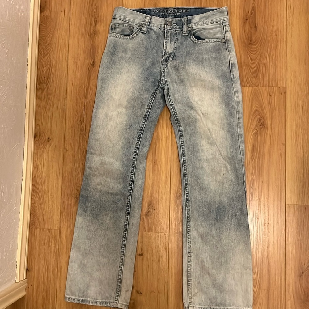 American Eagle Outfitters Men's Light Blue Bootcut Jeans